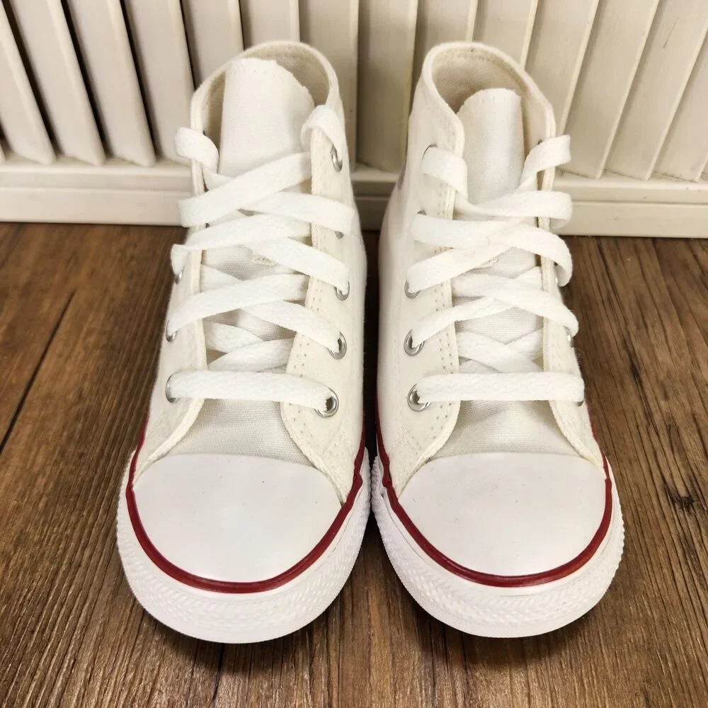 Converse Chuck Taylor All Star Hi Infant Size 9 Optical White Canvas Shoes 7J25